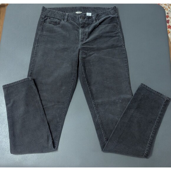 J.Crew Women’s City Fit 29T Dark Grey Black Skinny Corduroy Pants - Picture 1 of 9